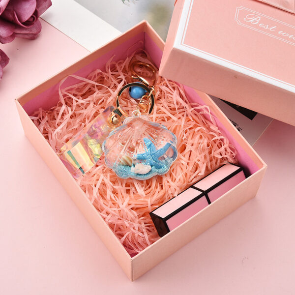 Wholesale Quicksand Glitter Acrylic Starfish Shell Keychain