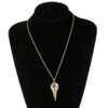 Wholesale Punk Three-dimensional Metal Crow Skull Skull Pendant Necklace