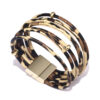 Wholesale Leopard Print Multilayer Magnetic Buckle Bacelet
