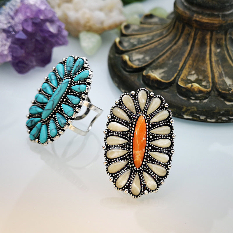 Wholesale 925 Sier Plated Turquoise Ring