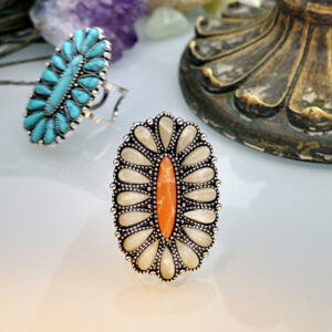 Orange + white jade pine / Opening adjustable