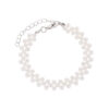 Wholesale Openwork Braided Pearl Alloy Bracelet