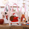 Wholesale Christmas Decoration Supplies Linen Three-dimensional Embroidered Tote Bag