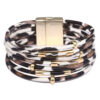 Wholesale Leopard Print Multilayer Magnetic Buckle Bacelet