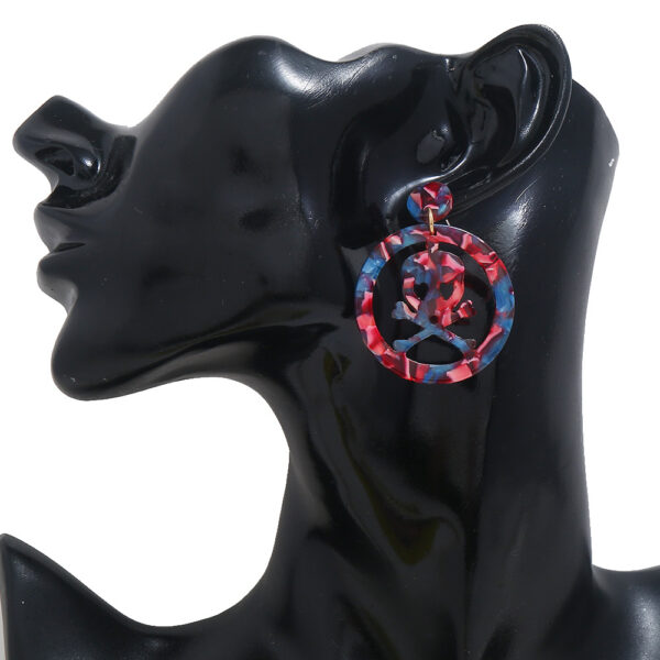 Wholesale Halloween Skull Acetate Earrings