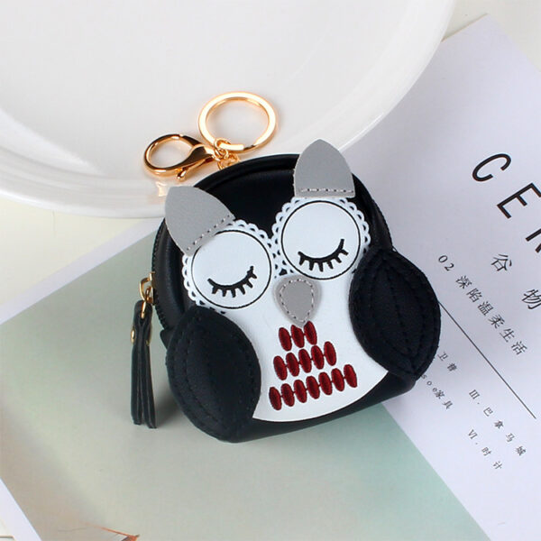 11939463421_368233588 Wholesale PU Key Bag Owl Coin Purse Keychain