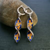 11956687675_731362266 Wholesale Spiral Leaf Enamel Metal Earrings