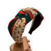 11957077309_1956788053 Wholesale Middle Knot Hair with Wide Edge Red Green Contrasting Fabric Headband
