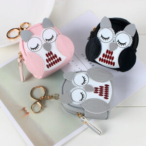Wholesale PU Key Bag Owl Coin Purse Keychain