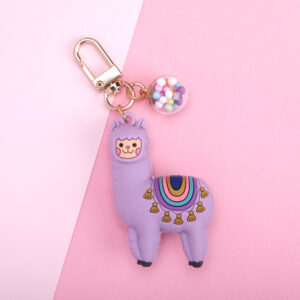 Purple Alpaca + Gold Buckle + Glass Ball / Single OPP bag packaging