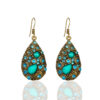 Wholesale Creative Water Drop Gem Set with Diamonds for Ancient Ethnic Style Earrings