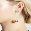 Wholesale Alloy Metal Texture Disco Ball Earrings