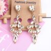 12178039961_1953434383 Wholesale Crystal Rhombus Zinc Alloy Earrings