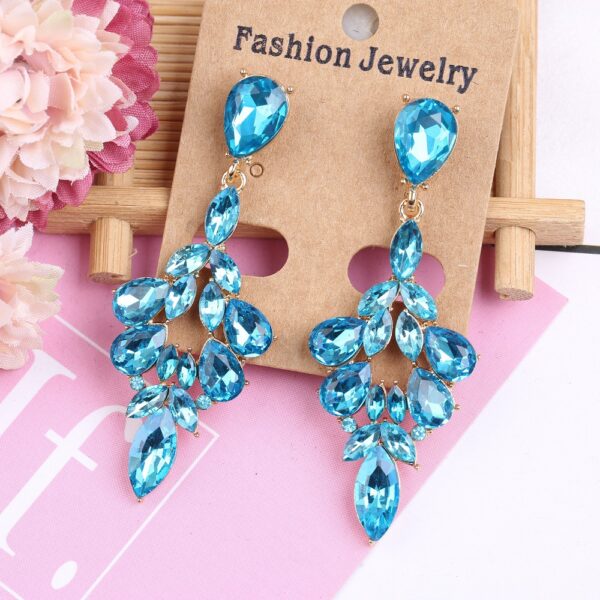 12212195839_1953434383 Wholesale Crystal Rhombus Zinc Alloy Earrings