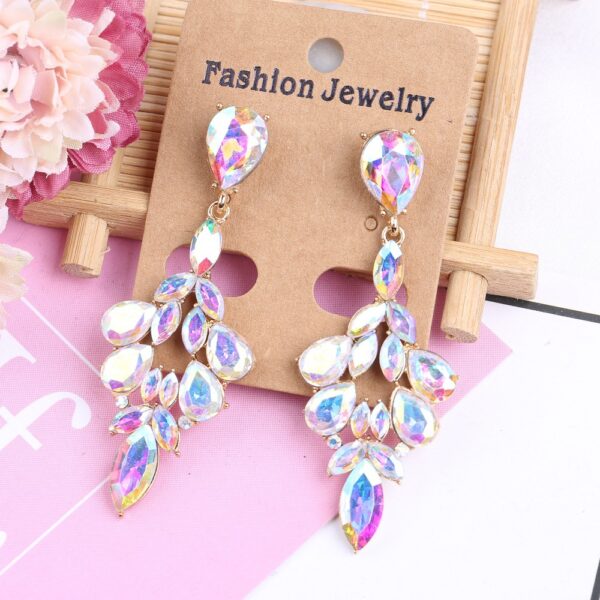 12212213132_1953434383 Wholesale Crystal Rhombus Zinc Alloy Earrings