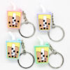 Wholesale Imitation Pearl Milk Tea PVC Soft Plastic Creative Key Chain