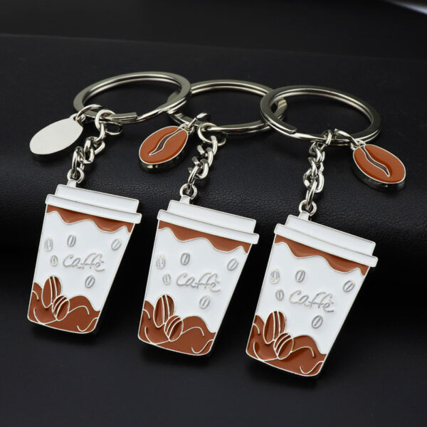 Wholesale Flat Simulation Coffee Mug Keychains