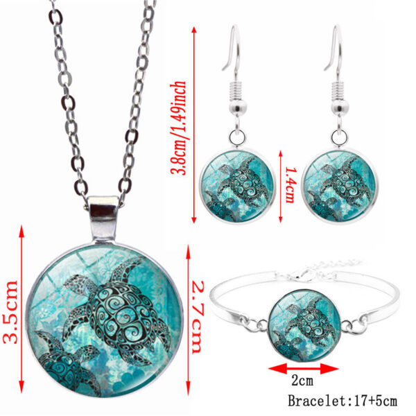 12319246034_212103856 Wholesale Teal Turtle Alloy Earrings