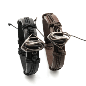 Wholesale Anime Genuine Woven Leather Bracelets