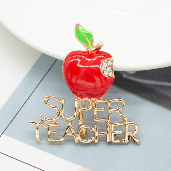 12338568690_795236357 Wholesale Christmas Ornaments Fashion Apple Alloy Brooch