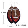 Wholesale Three Layer Rugby Earrings