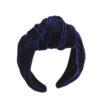 12361240383_105216488 Wholesale Fabric Pure Color Golden Velvet Stretch Knotted Braided Headband