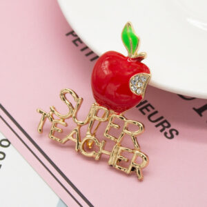 Wholesale Christmas Ornaments Fashion Apple Alloy Brooch