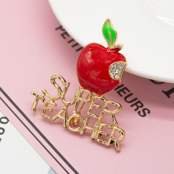 12375517725_795236357 Wholesale Christmas Ornaments Fashion Apple Alloy Brooch