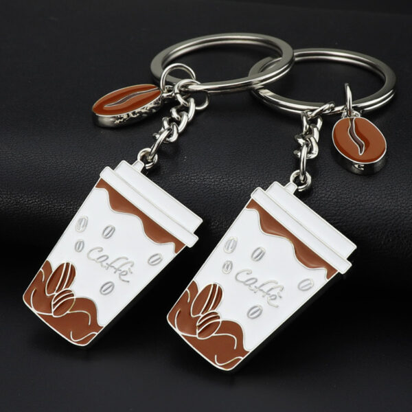 Wholesale Flat Simulation Coffee Mug Keychains