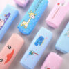 Wholesale Cute Animal Cartoon Square PU Pencil Case Cute Animal Stationery Bag Multifunctional Student Pencil Case