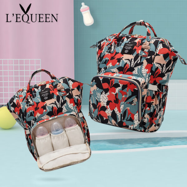 Wholesale Oxford Cloth Cow Pattern Sunflower Large Capacity Mommy Bag