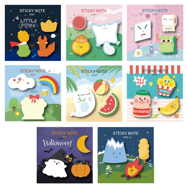 Wholesale Cute Cartoon Halloween Rainbow Paper Sticky Notes
