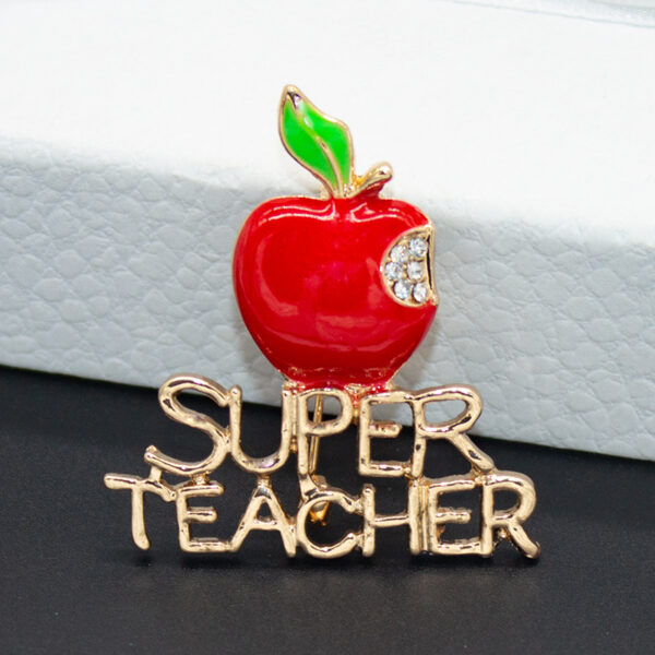 12411977779_795236357 Wholesale Christmas Ornaments Fashion Apple Alloy Brooch