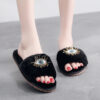 Wholesale Devil Eye Plush Slippers