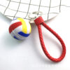 Wholesale Simulation Volleyball Keychain PU Leather Rope