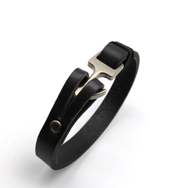 12452166836_1846369673 Wholesale Cowhide Smooth Personalized Boat Anchor Woven Bracelet