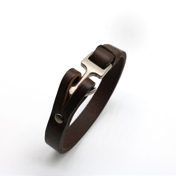 12452178623_1846369673 Wholesale Cowhide Smooth Personalized Boat Anchor Woven Bracelet
