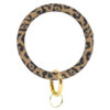 Wholesale Silicone Leopard Print Solid Color Leather Wrist Keychain