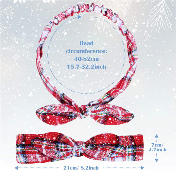 Wholesale Christmas Fabric Plaid Hair Ties