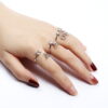 12499018851_930893871 wholesale Alloy 26 Letter Diamond Open Adjustable Ring