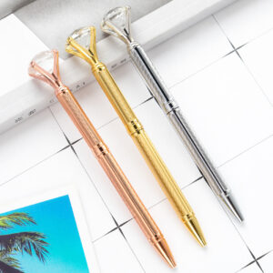Whoelsale Pens Large Diamond Pens Office Stationery Crystal Pens Metal Ballpoint Pens