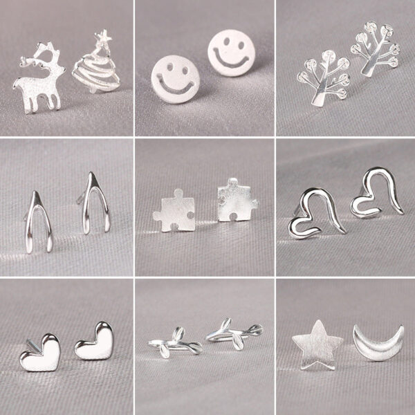 12537140660_1584397282 Wholesale 925 Sterling Silver Pin Mini Love Earrings