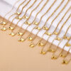 Wholesale Peach Heart 26 Letters Gold Plated Necklaces