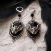 Wholesale Halloween Animal Bat Black Gemstone Alloy Necklace