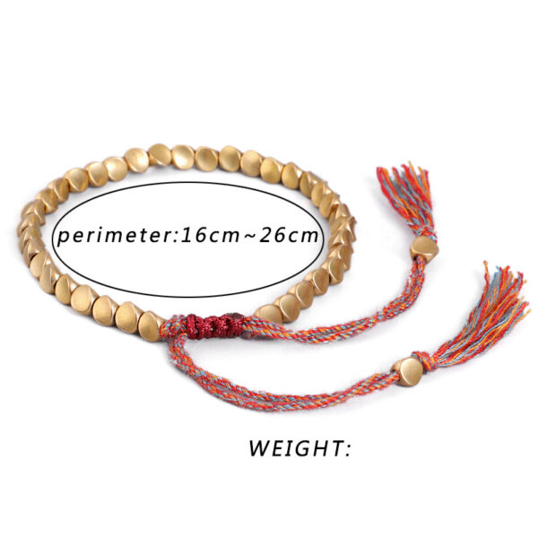 Wholesale Copper Bead Pull Tassel Bracelet