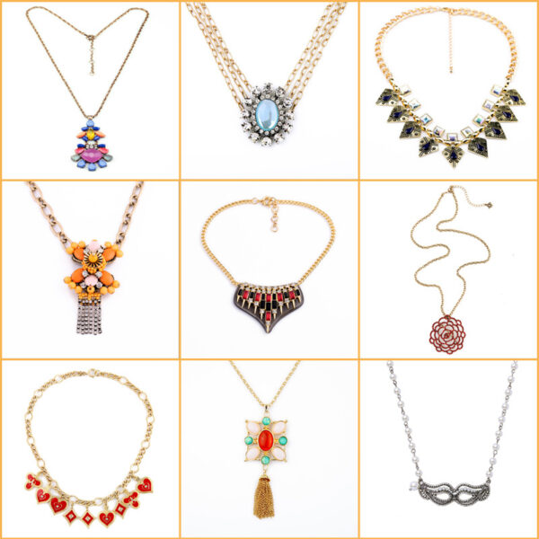 12546987377_1128138252 Wholesale Alloy Hollow Flower Pendant Necklace