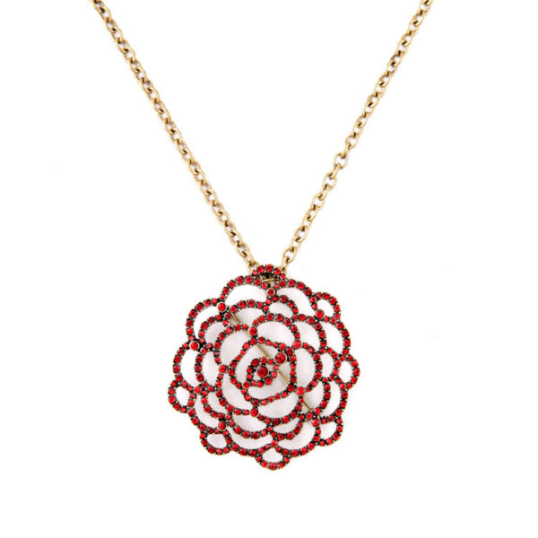 12547002123_1128138252 Wholesale Alloy Hollow Flower Pendant Necklace