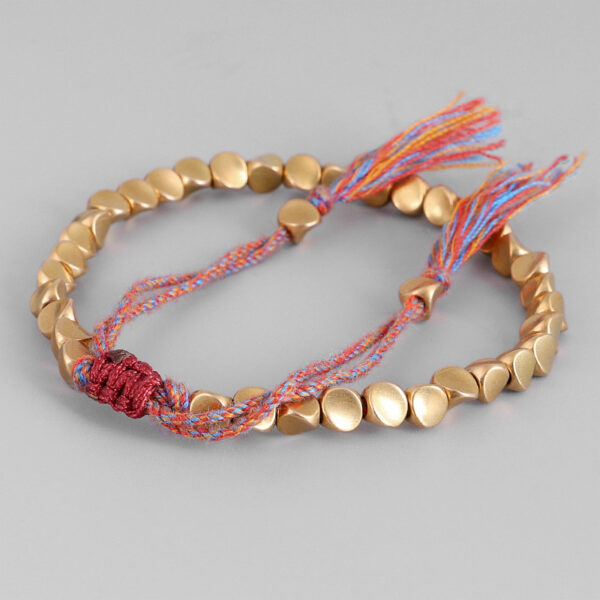Wholesale Copper Bead Pull Tassel Bracelet