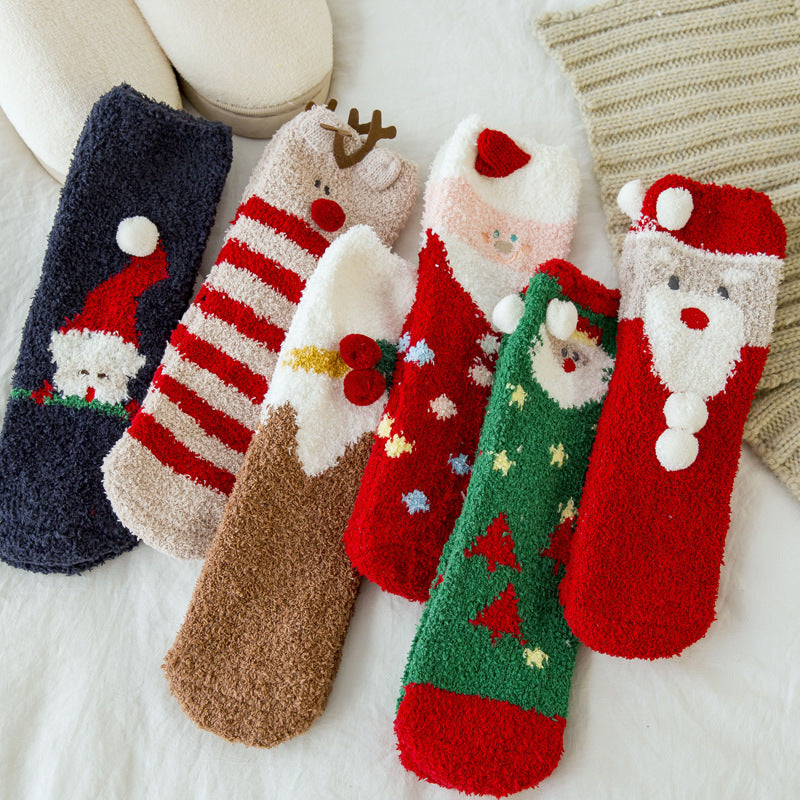 Wholesale Christmas Socks with Plush and Thick Sp Socks