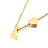 Wholesale Peach Heart 26 Letters Gold Plated Necklaces
